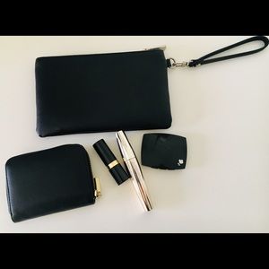 Express Black Leather Wristlet
